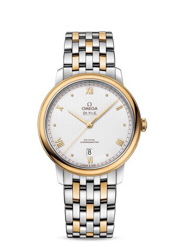 Omega De Ville Prestige Co-Axial 39.5 Stainless Steel / Yellow Gold / Vintage Silver / Bracelet
